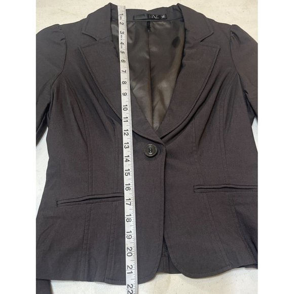 Have Brand Solid Gray Blazer Jacket Long Sleeve Cotton Blend Women's Size M - Picture 10 of 16